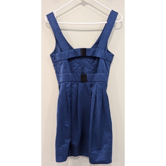 All Saints Blue Open Back Mini Dress Size 4 - Picture 3 of 6